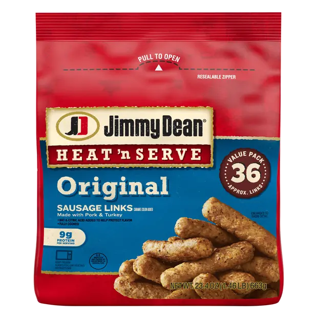 Heat 'n Serve Original Breakfast Sausage Links - 36 ct Frozen