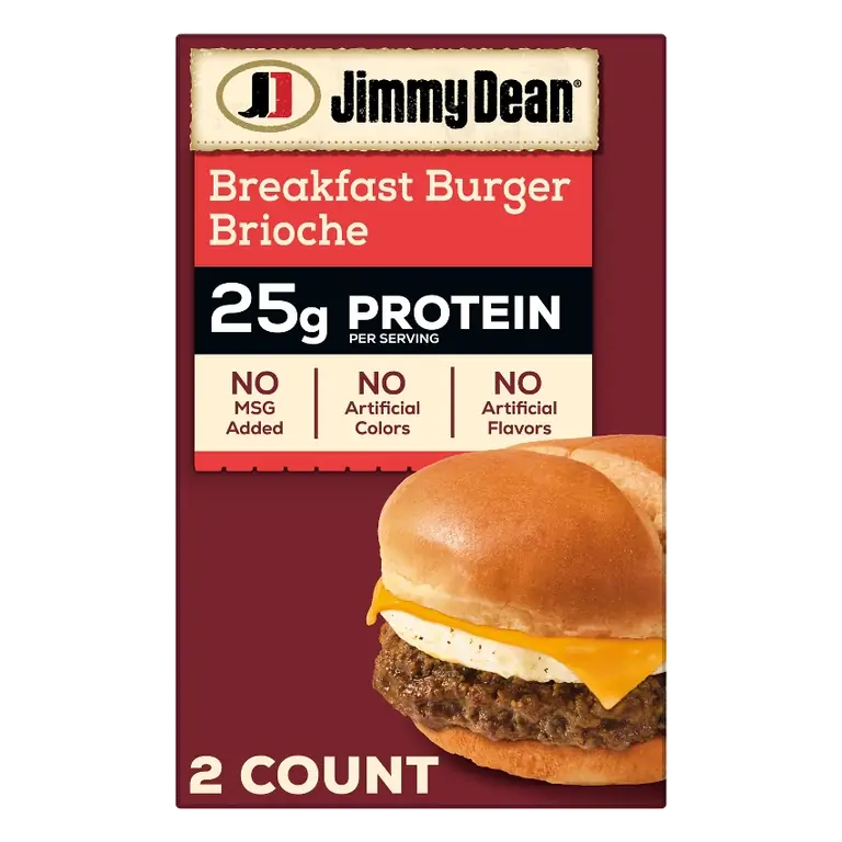 Jimmy Dean Breakfast Burger Brioche, 12.3oz/2ct