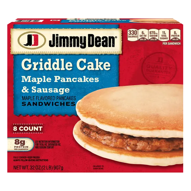 Maple Pancakes & Sausage Griddle Cake Sandwiches - 8 ct