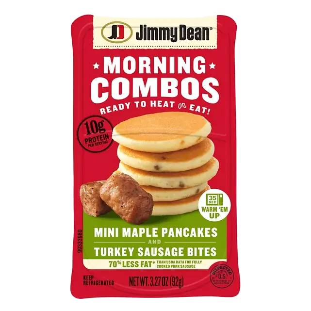 Mini Maple Pancakes and Turkey Sausage Bites Morning Combos
