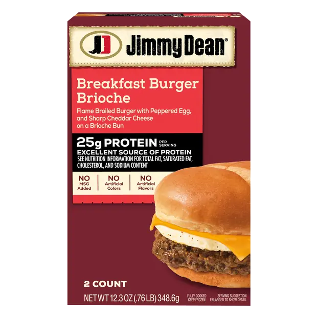 Protein Breakfast Burger Brioche Sandwiches - 2 ct Frozen