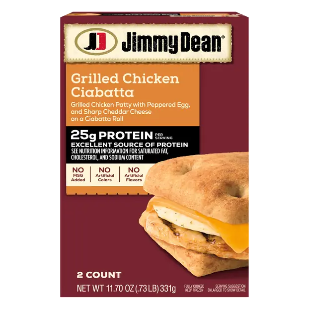 Protein Breakfast Chicken Ciabatta Sandwiches - 2 ct Frozen