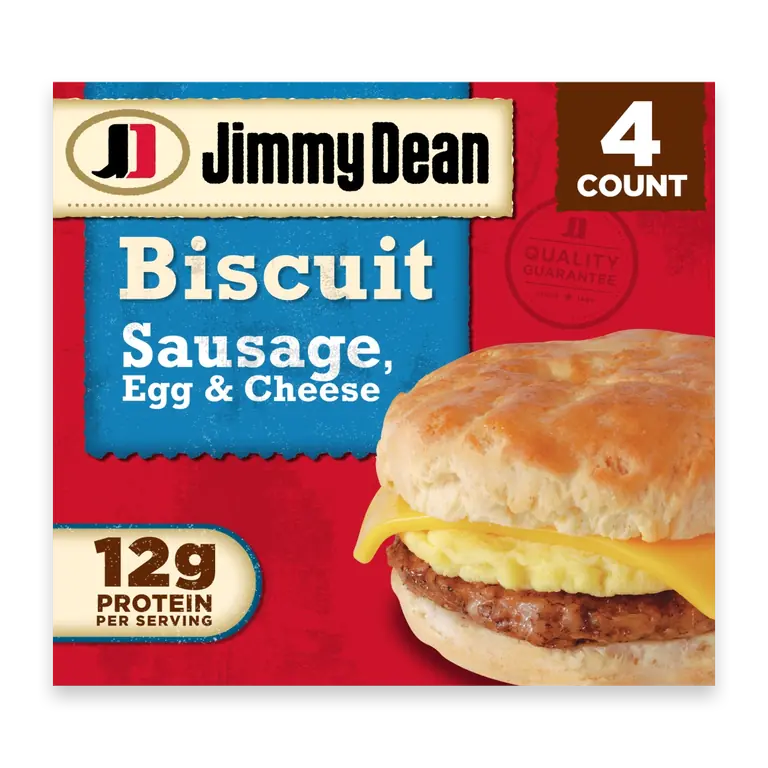 Sausage Egg and Cheese Biscuit Frozen Breakfast Sandwich