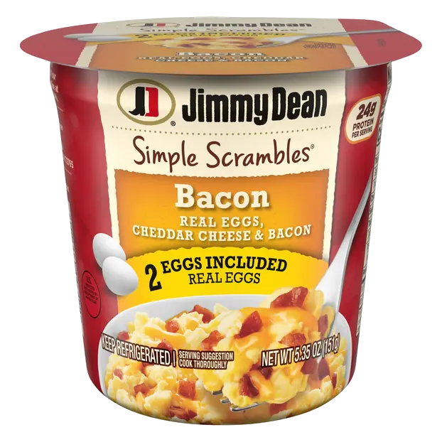 Simple Scrambles Bacon Eggs & Cheese