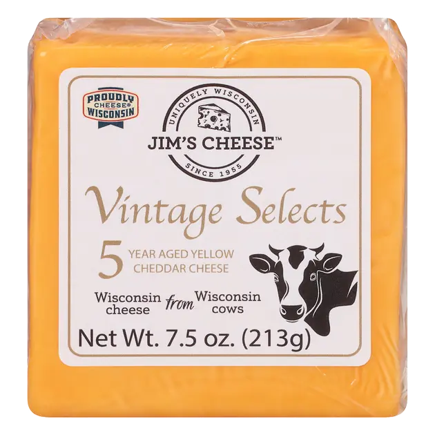 Jim's Vintage Selects 5 Year Aged Yellow Cheddar Cheese