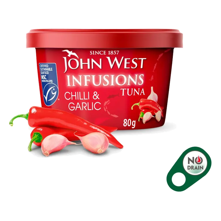 Chilli & Garlic No Drain Tuna Infusions 80g