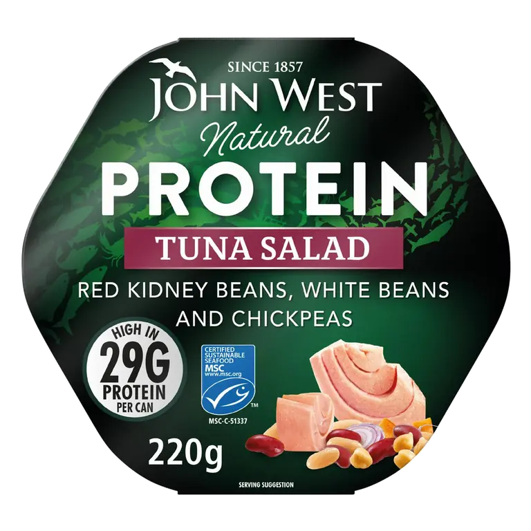 Natural Protein 220g Tuna Salad with Red Kidney Beans, White Beans & Chickpeas