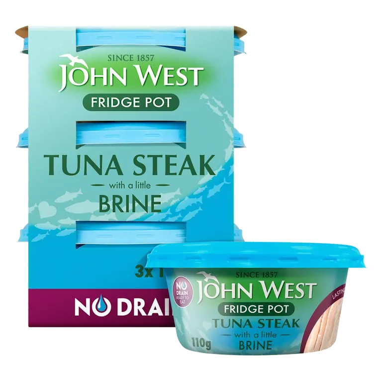 No Drain Fridge Pot Tuna Steak with a Little Brine 3x110g