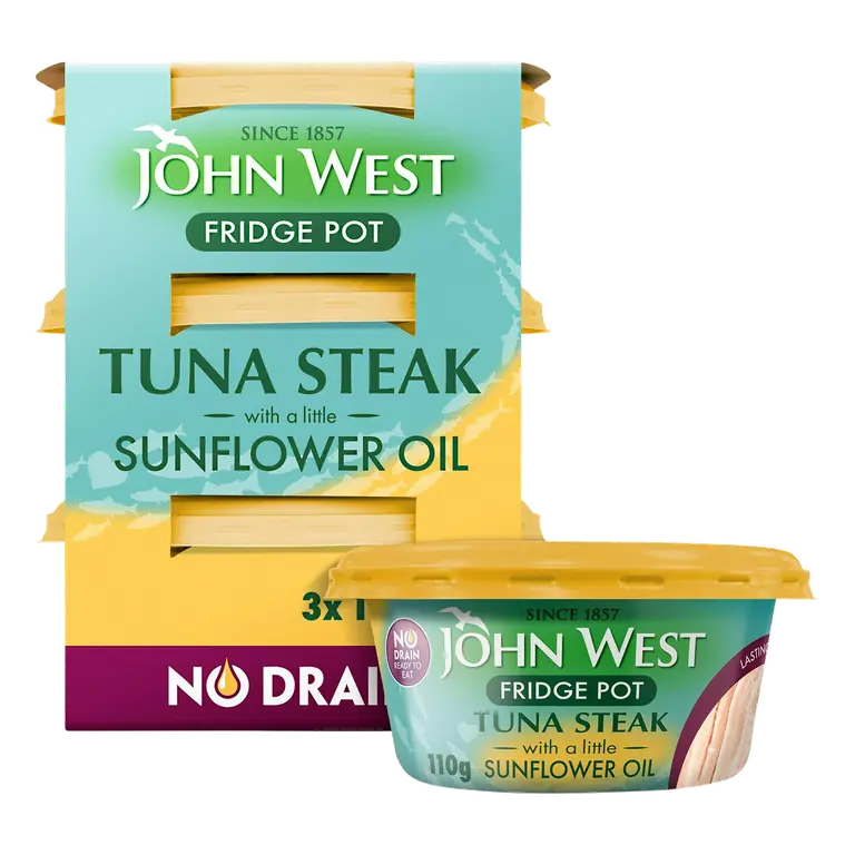 No Drain Fridge Pot Tuna Steak with a Little Sunflower Oil 3x110g
