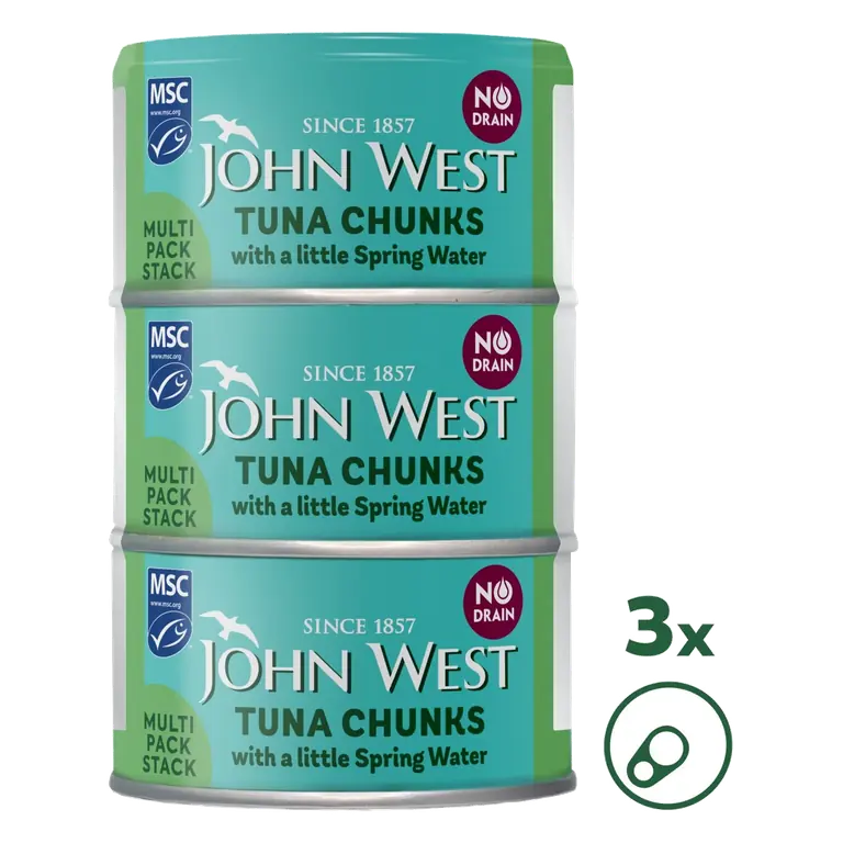 No Drain Tuna Chunks with a Little Spring Water MSC 3x100g