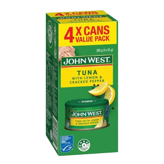 Tempters Tuna Multipack Lemon Cracked Pepper 4x95g