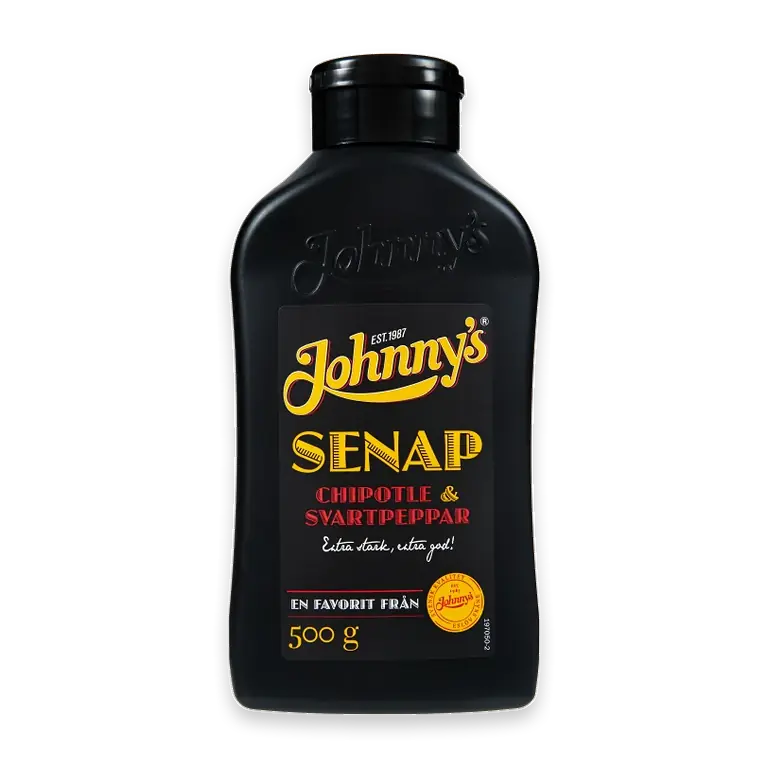 Senap Chipotle och svartpeppar 500g Johnny's