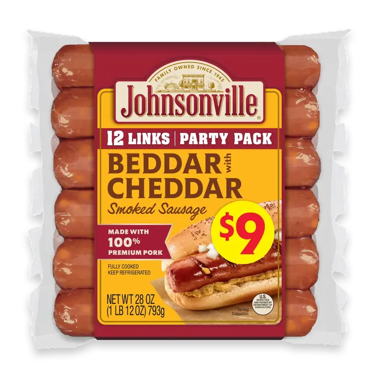 Beddar with Cheddar Smoked Sausage Party Pack