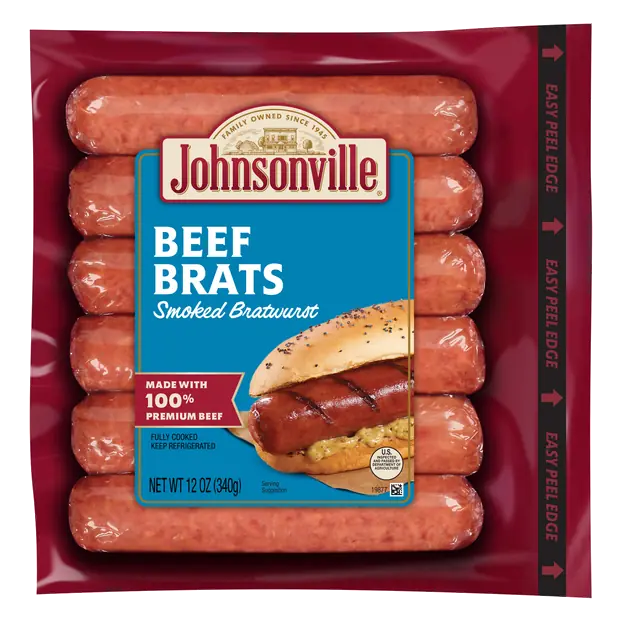 Beef Brats Smoked Bratwurst - 6 ct