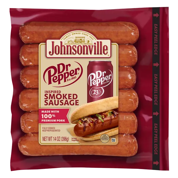 Dr Pepper Inspired 100% Pork Smoked Sausage
