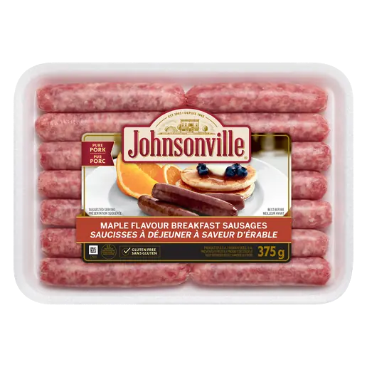 Gluten-Free Frozen Breakfast Sausage Maple 375 g