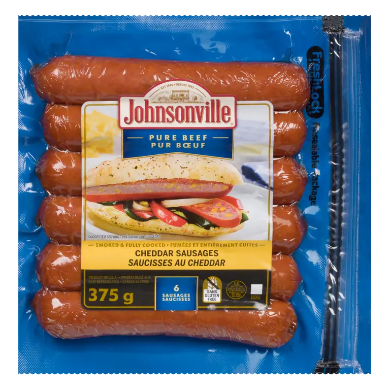 Sausage Beef & Cheddar 375 g