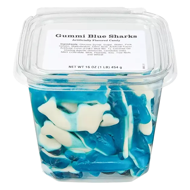 Gummi Blue Sharks Tub