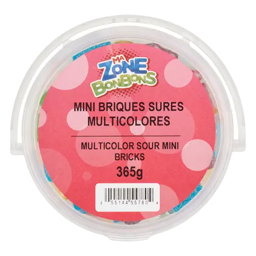Les Ailments Johnvince Candy Mini Bricks Sour Rainbow 365 g