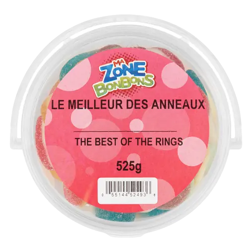 Les Aliments Johnvince ZB Candy The Best Of The Rings 525 g