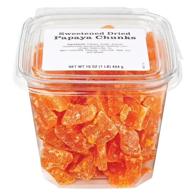 Sweetened Dried Papaya Chunks Tub