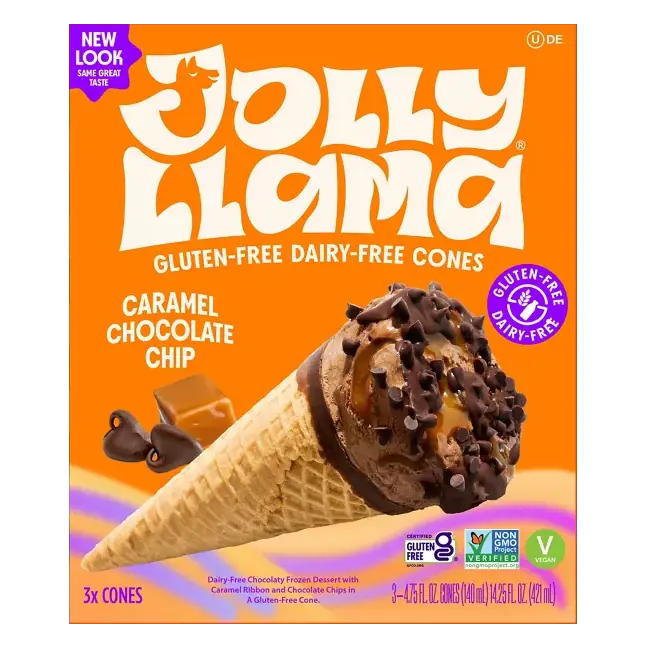 Cones, Gluten-Free & Dairy-Free, Caramel Chocolate Chip