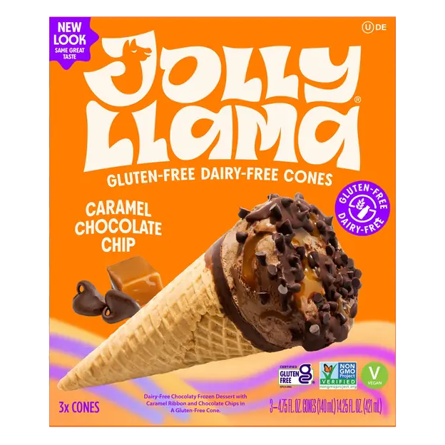 Gluten & Dairy Free Caramel Chocolate Chip Cones - 3 ct