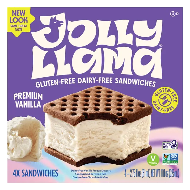 Gluten & Dairy Free Vanilla Frozen Dessert Sandwiches - 4 ct