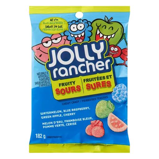 Chewy Candy Fruity Sours 182 G