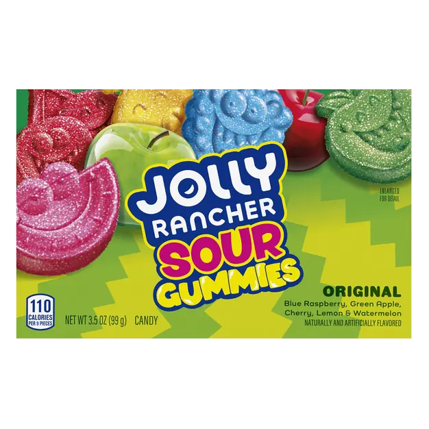 Original Flavors Sour Gummies Candy Movie Theater Box