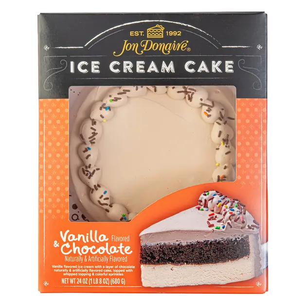 Vanilla & Chocolate Ice Cream Cake 8 Inch Frozen