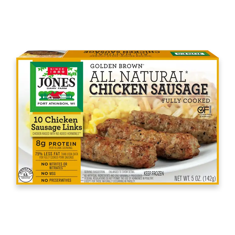 Golden Brown All Natural Chicken Sausage Links