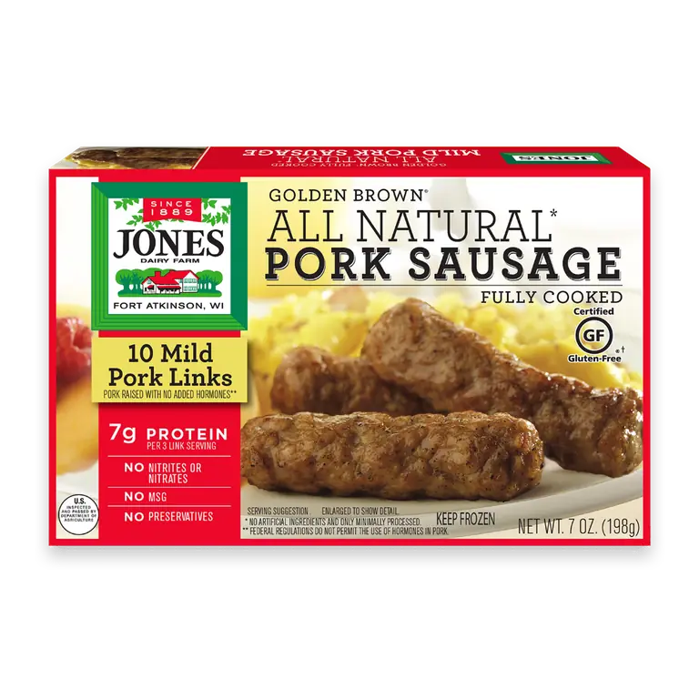 Golden Brown All Natural Mild Pork Sausage Links