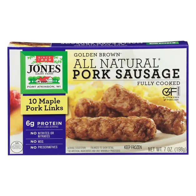 Golden Brown Maple Pork Breakfast Sausage Links - 10 ct