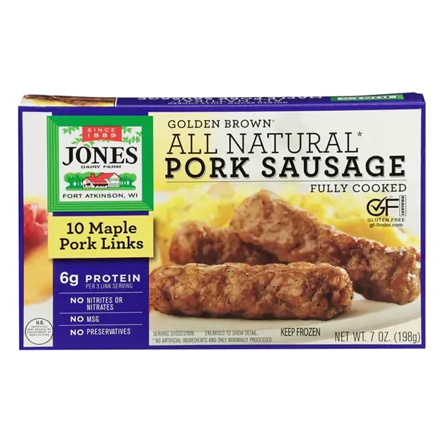 Pork Sausage Links, Maple, Golden Brown