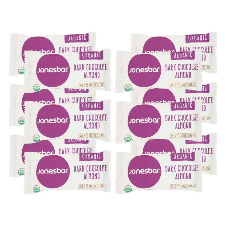 Jonesbar Dark Chocolate Almond Bar, Case of 12/1.7 oz