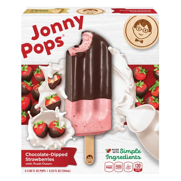 Gluten Free Chocolate Dipped Strawberries Ice Pops - 4 ct