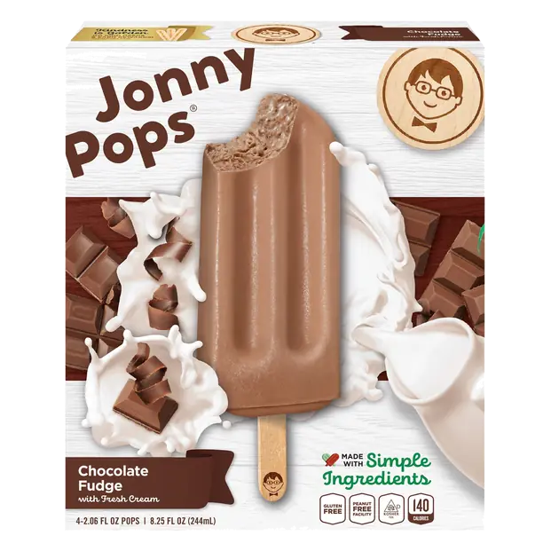 Gluten Free Chocolate Fudge with Fresh Cream Frozen Bars - 4 ct