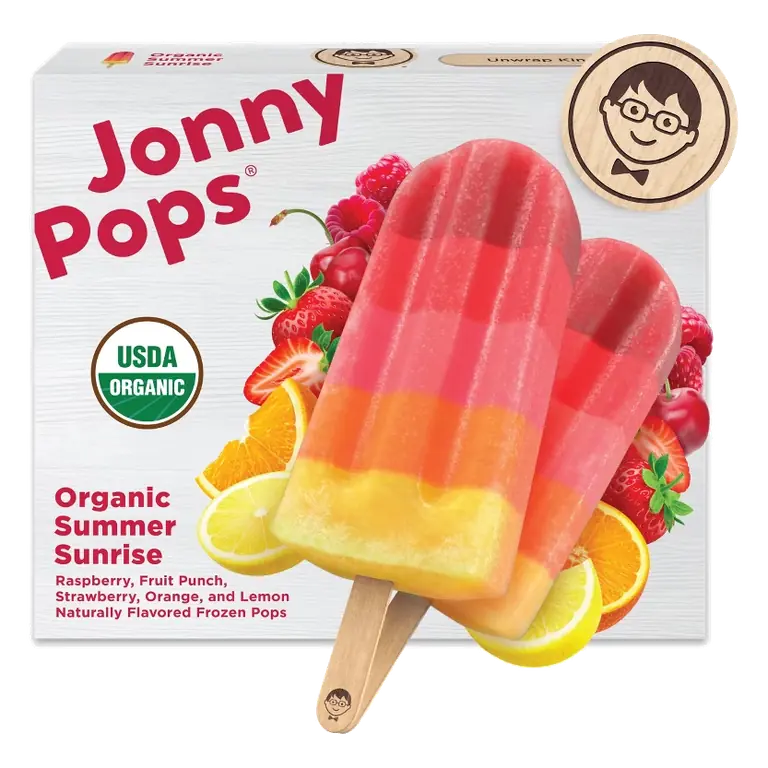 JonnyPops Organic Summer Sunrise Pops, 14.8 fl oz/8ct