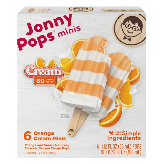 Minis Orange Cream Pops - 6 ct Frozen