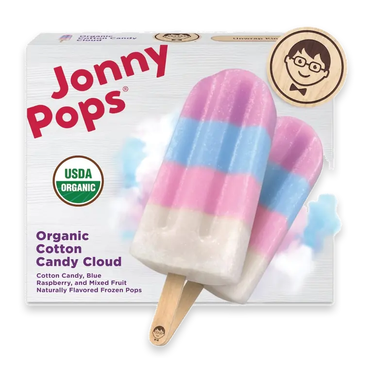 Organic Cotton Candy Cloud Frozen Pops 8pk
