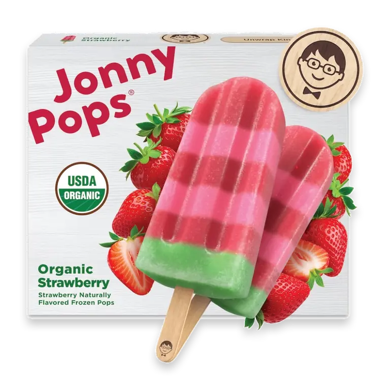 Organic Strawberry Frozen Pops 8pk