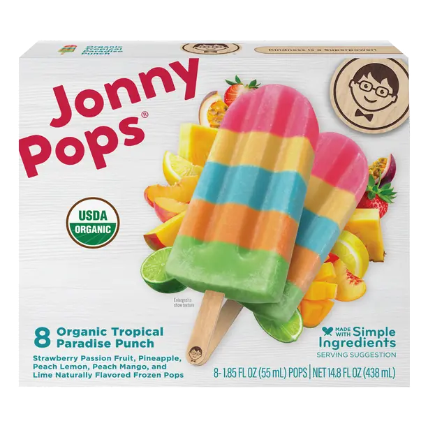 Organic Tropical Paradise Punch Pops - 8 ct Frozen
