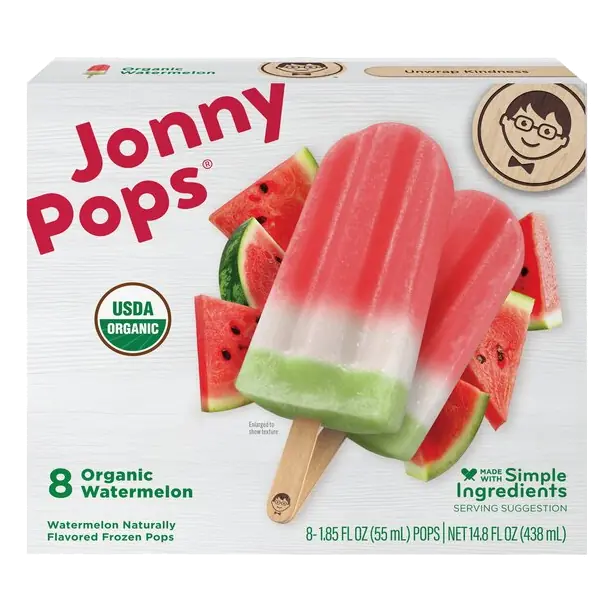 Organic Watermelon Ice Pops - 8 ct