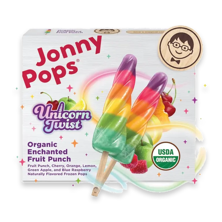 Unicorn Twist Organic Enchanted Fruit Punch Frozen Pops 6pk