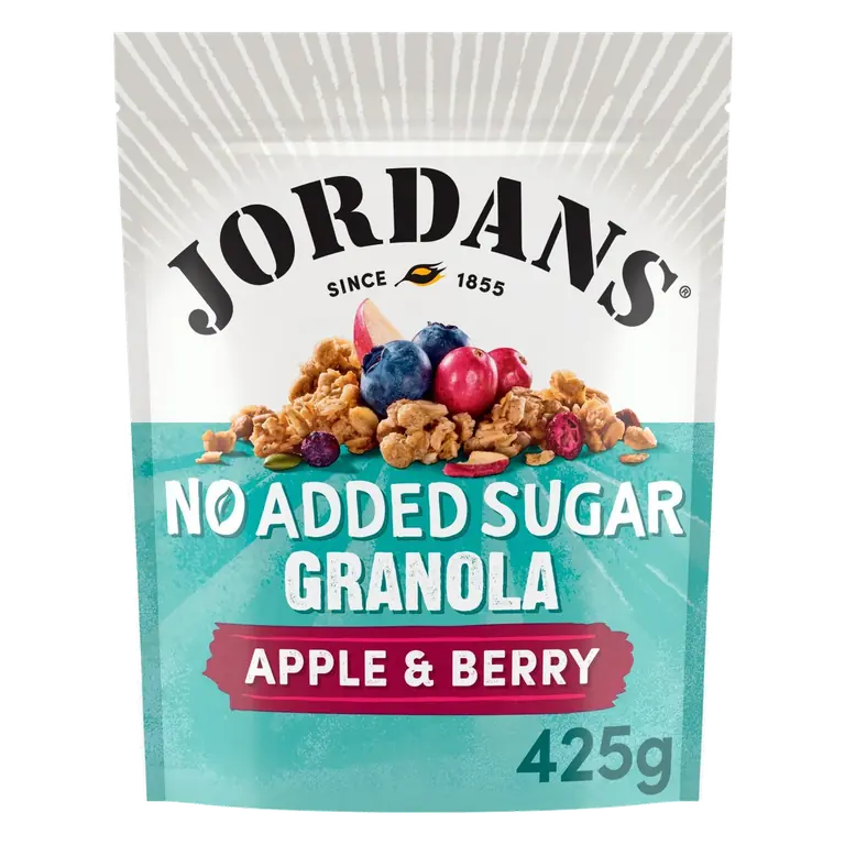 No Added Sugar Apple & Berry Granola Breakfast Cereal 425g