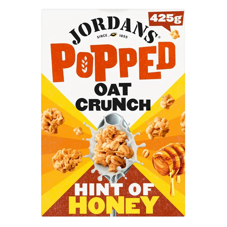 Popped Oat Crunch Hint of Honey Breakfast Cereal 425g