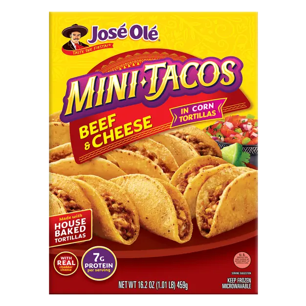 Beef & Cheese Mini Tacos Frozen