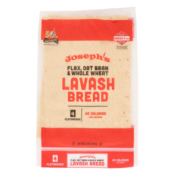 Flax Oat Bran & Whole Wheat Lavash Bread