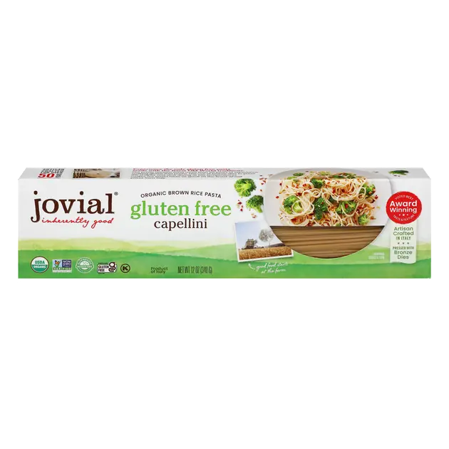 100% Organic Brown Rice Gluten Free Pasta, Capellini